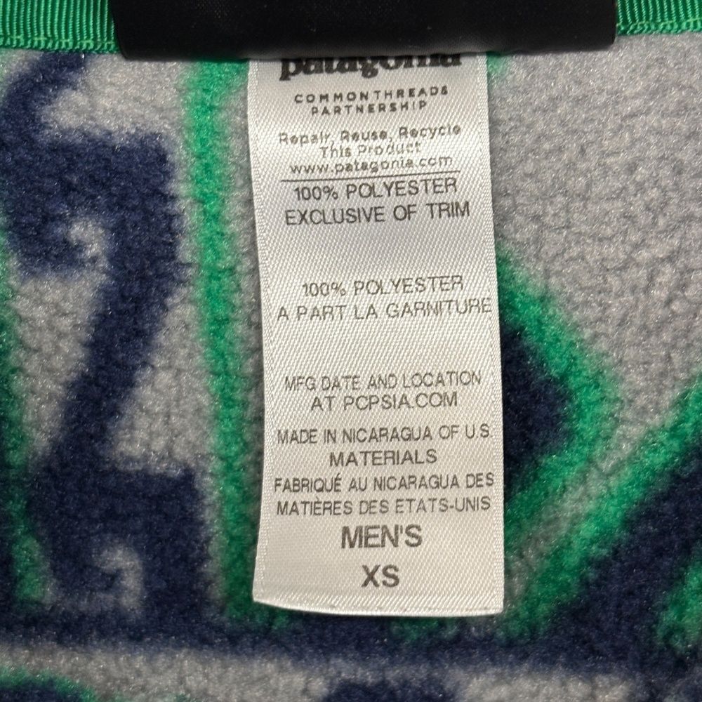 Patagonia Synchilla Aztec Snap T Fleece Pullover Mens XS - Picture 7 of 14